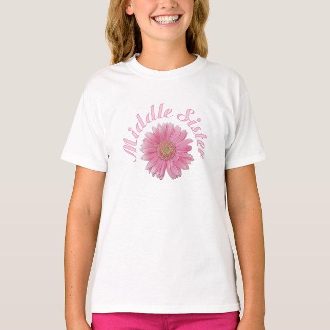 Gerbera Daisy Mitten Sister T-tröjor T-shirt (Framsida)