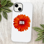 Gerbera Daisy Monogram Initial<br><div class="desc">En groberablomma med grobera-daisy som brant i orange har en modernare,  lägre fodral-typografi i monogrammet. Ändra den första till Anpassa.</div>