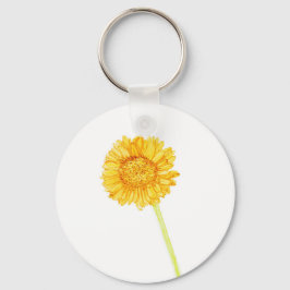 Gerbera daisy nyckelring