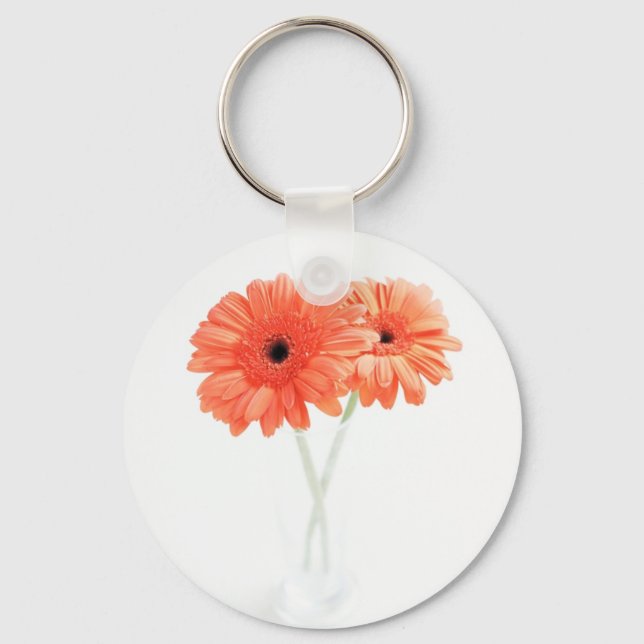 Gerbera Daisy, Orange Nyckelring (Framsida)
