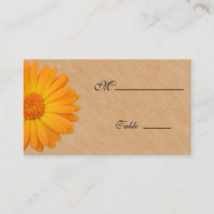 Gerbera Daisy Orange Wood Place for Tillfälle Placeringskort