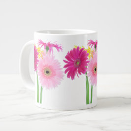 Gerbera Daisy Piink Flowers Jumbo Mugg