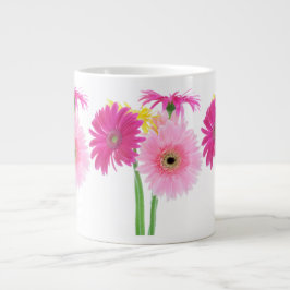 Gerbera Daisy Piink Flowers Jumbo Mugg