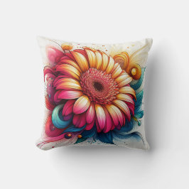 Gerbera Daisy Pillow for Garden-Inspired Comfort Kudde