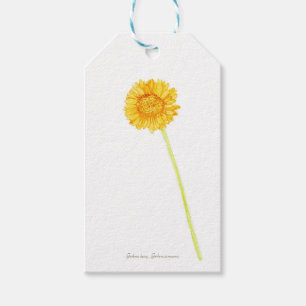 Gerbera daisy presentetikett