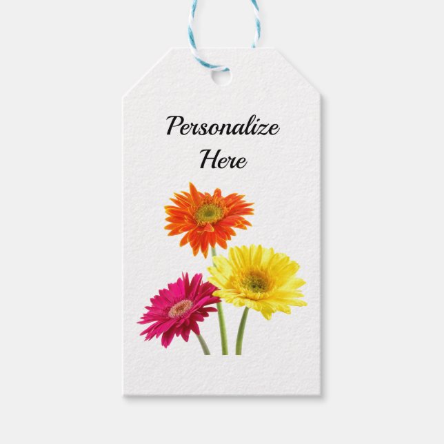 Gerbera Daisy Presentetikett (Framsidan)
