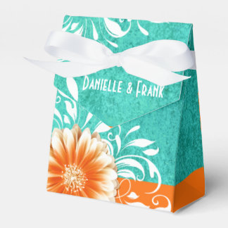 Gerbera Daisy Rulla | orange turkos Presentaskar