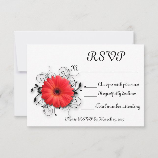 Gerbera Daisy Theme OSA Kort (Framsida)