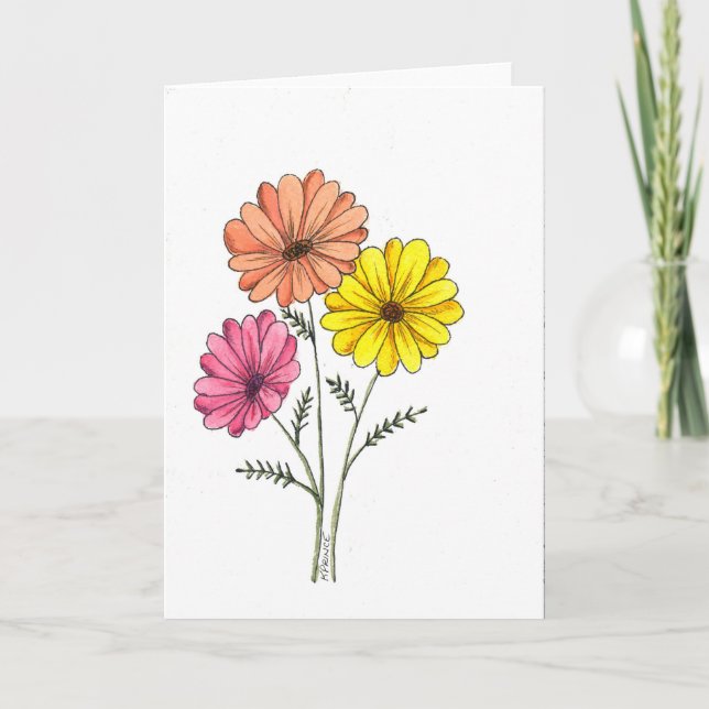 Gerbera daisy - vilket tillfälle som helst - sände kort (Framsida)