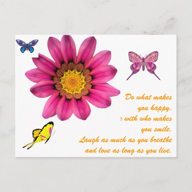 Gerbera Daisy Vykort (Framsida)