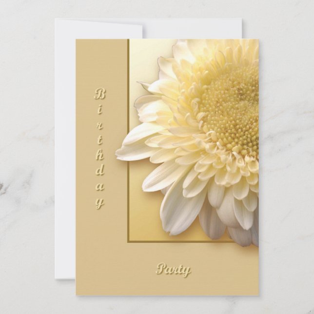Gerbera-Daisyn Inbjudningar (Framsida)