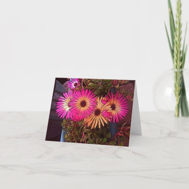 Gerbera Daisys Note Card Tack Kort (Framsida)