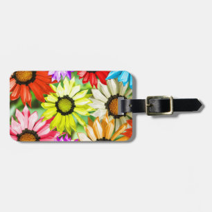Gerbera färgade blommor bagagebricka