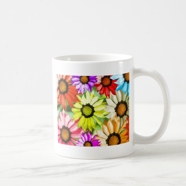 Gerbera färglös blommigt kaffemugg (Höger)