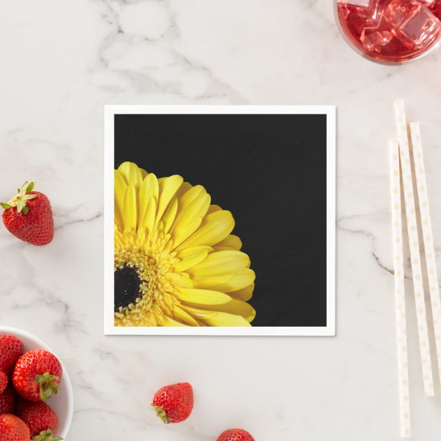 Gerbera Flower Pappra Napkins Pappersservett (Insitu)