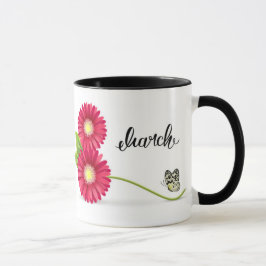 Gerbera Flowers och Butterfly Mugg