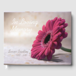 Gerbera Funeral Memorial Memory Minnes Guest bok