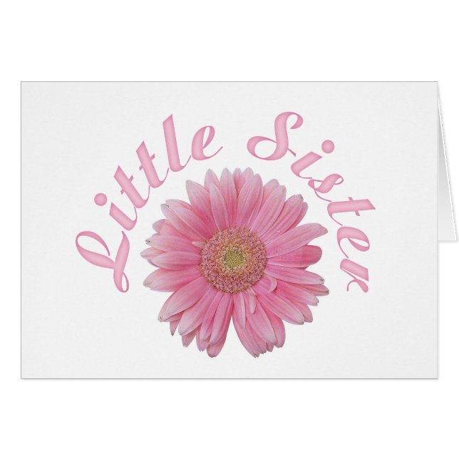 Gerbera Little Sister Blanka Card OBS Kort (Framsidan Horizontal)