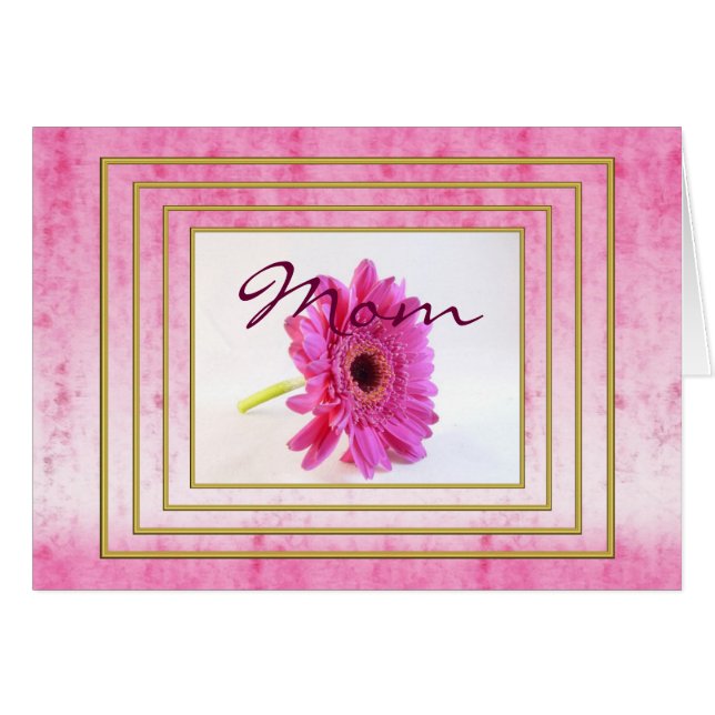 Gerbera Mors dag Card Hälsningskort (Framsidan Horizontal)