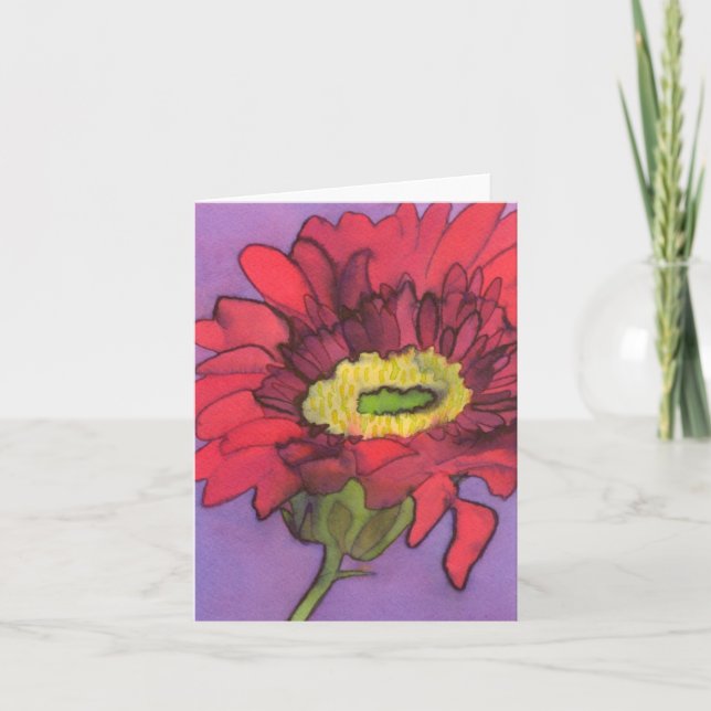Gerbera Notecard Kort (Framsida)