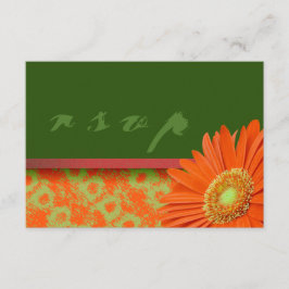 Gerbera Orange Grönt Script OSA kort