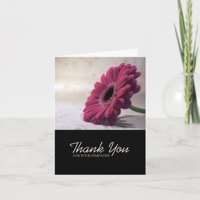 Gerbera Sympathy Tackkort Card 1 (Framsida)