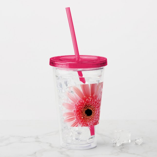 Gerbera tusensköna take away mugg (Framsida Ice)