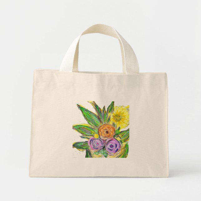 Gerbera Tusenskönor Mini Tygkasse (Framsidan)