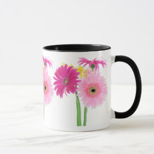 GerberadaisyPiink blommor Mugg