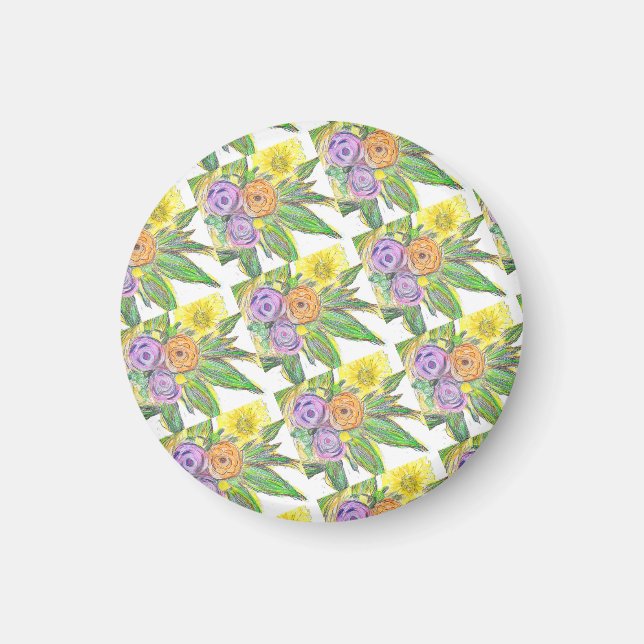 Gerberas Daisy Magnet (Framsidan)