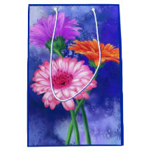 Gerberas Gift Bag Bevackra Färg Flowers
