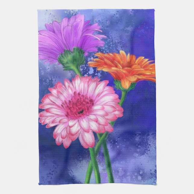 Gerberas Kitchen Towel Benice Flowers Kökshandduk (Vertikal)