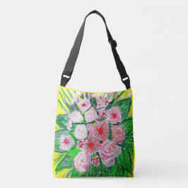 Gerberas, Rosas, Dianthus caryophyllus Tote Axelväska