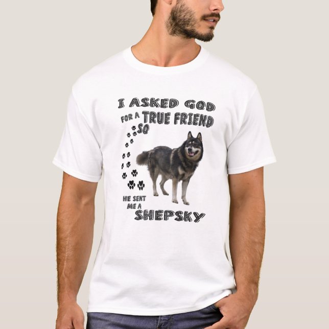Gerberian Shepsky Quote Mamma Pappa Art, Cute Germ T Shirt (Framsida)