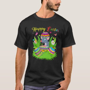 Gerbil Animal Lover Blommigt Påskägg Funny Gerbil T Shirt