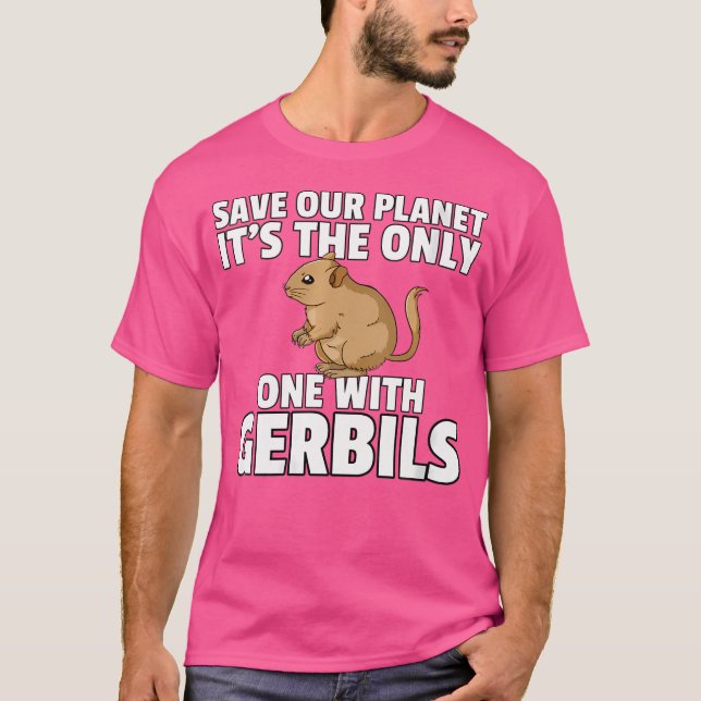 Gerbil Desert Mouse Owner T Shirt (Framsida)
