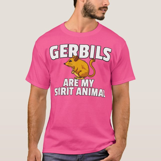 Gerbil Desert Mouse Owner T Shirt (Framsida)