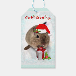 Gerbil Hälsning Gift Märkres Presentetikett