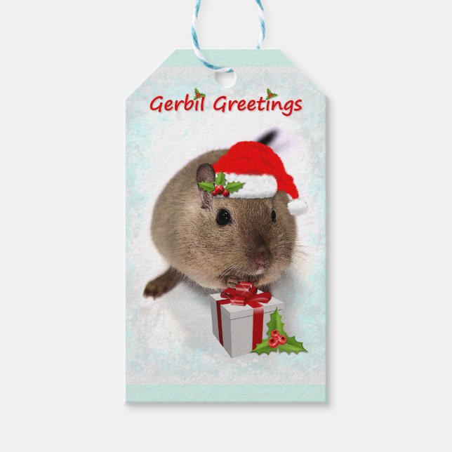 Gerbil Hälsning Gift Märkres Presentetikett (Framsidan)