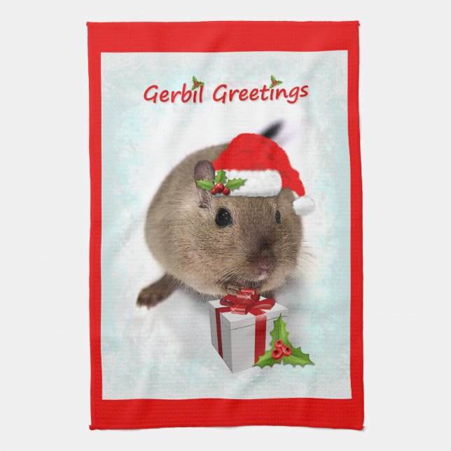 Gerbil Hälsning Kitchen Towel Kökshandduk (Vertikal)