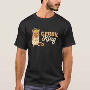 Gerbil Kung Krona Animal Rodent Sand Råtta Gerbil T Shirt