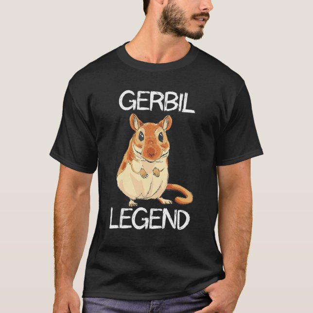 Gerbil Legend Desert Animal Rodent Råtta Gerbil Ow T Shirt (Framsida)