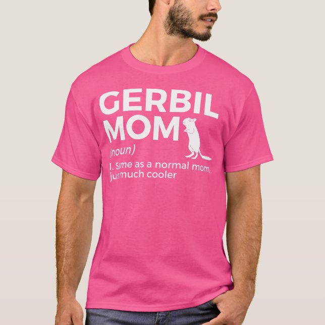 Gerbil Mamma Definition Funny Gerbil Djurälskares T Shirt (Framsida)