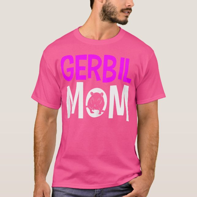 Gerbil Mamma Mam Funny T Shirt (Framsida)