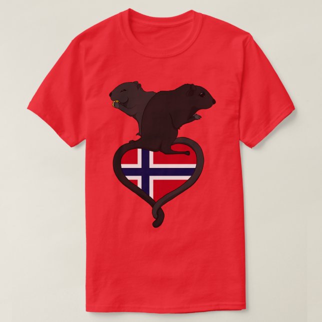 Gerbil Norge mörk T Shirt (Design framsida)