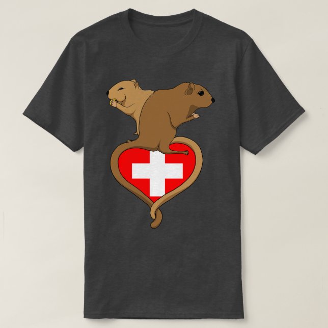 Gerbil Schweiz mörk 1 T Shirt (Design framsida)