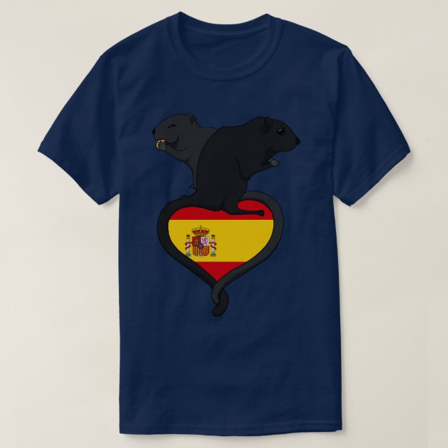 Gerbil Spain mörk T Shirt (Design framsida)