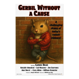 Gerbil Utan Orsak Filmparodi Fototryck