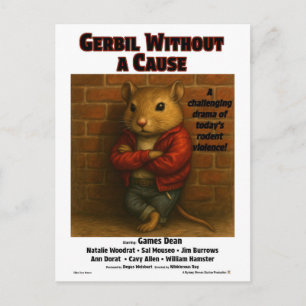 Gerbil Utan Orsak Filmparodi Vykort