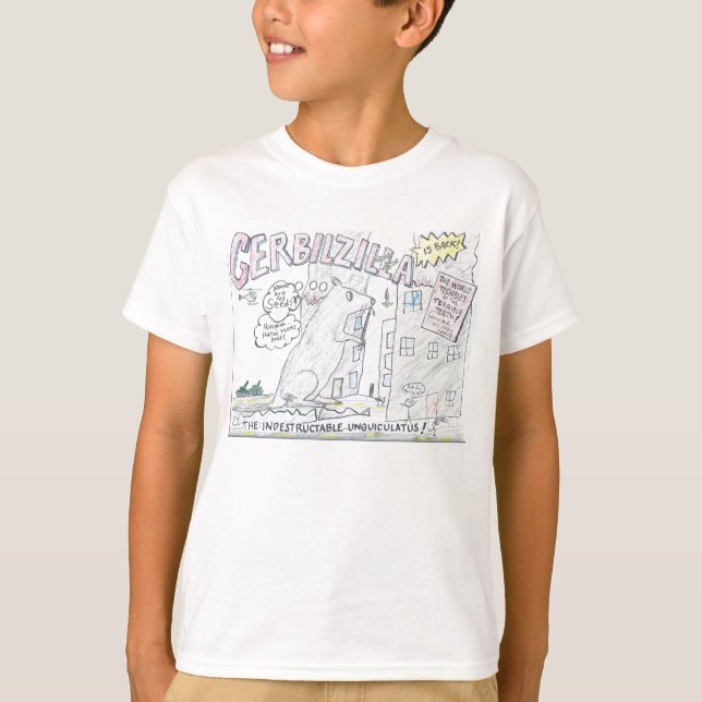 Gerbilzilla Tee Shirt (Framsida)